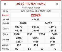 giao diện app ket qua so xo mien bac thu 6