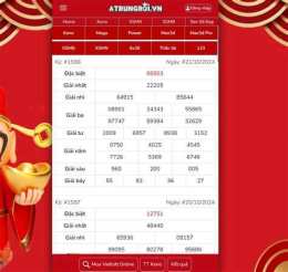 giao diện app kết quả xổ số az