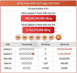 giao diện app kết quả xổ số vietlott power 6/55