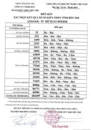 hướng dẫn sử dụng kết quả sổ xố bến tre