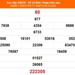 kết quả xổ số bình thuận ngày 30 tháng 7