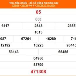 kết quả xổ số đồng nai ngày 23 tháng 09