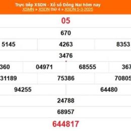 kết quả xổ số đồng nai ngày 5 tháng 8