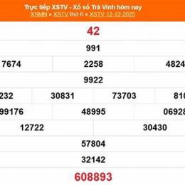 kết quả xổ số trà vinh ngày 26 tháng 12