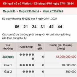 kết quả xổ số vietlott thứ năm