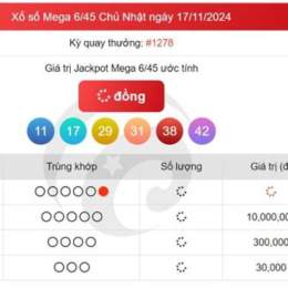 mega 6 45 trực tiếp xổ số vietlott hôm nay