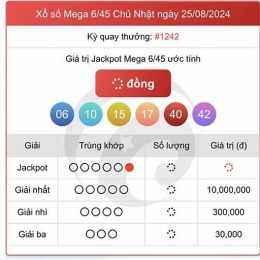 số xổ vietlott 6 45