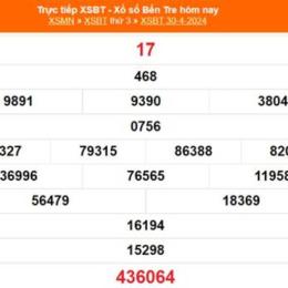 xổ số bến tre 30 tháng 04