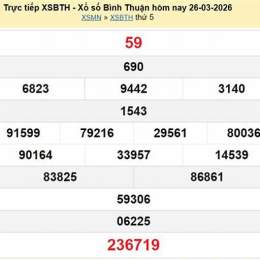 xổ số bình thuận 26 tháng 3