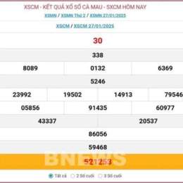 xổ số đài cà mau ngày hôm qua