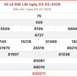 xổ số đài đắk lắk hôm qua