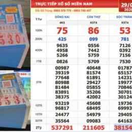 xổ số đài sóc trăng ngày 29 tháng 7