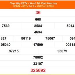 xổ số đài trà vinh ngày 10 tháng 10