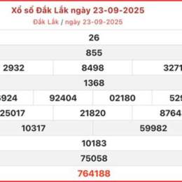 xổ số đắk lắk ngày 23 tháng 09
