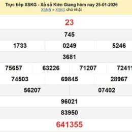 xổ số kiên giang ngày 25 tháng 1 năm 2026