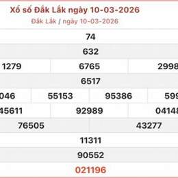xổ số kiến thiết đắk lắk ngày 10 tháng 2