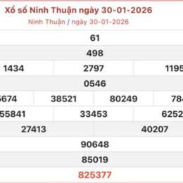xổ số kiến thiết ninh thuận ngày 30 tháng 01