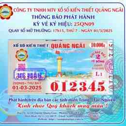 xổ số kiến thiết quảng ngãi ngày 25 tháng 10
