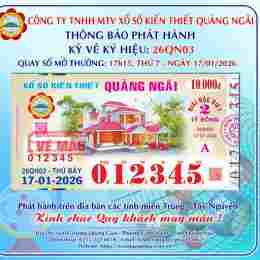 xổ số kiến thiết quảng ngãi ngày 6 tháng 12