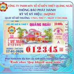 xổ số kiến thiết quảng ngãi ngày 6 tháng 6