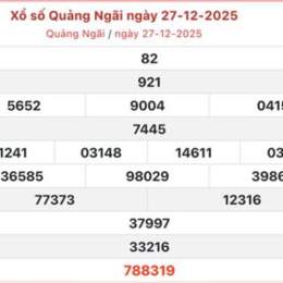 xổ số quảng ngãi ngày 27