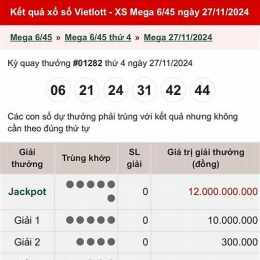 xo số vietlott hôm nay