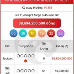 xổ số vietlott ngày 22 tháng 1 năm 2026