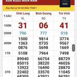xổ số vĩnh long hàng tuần miền nam